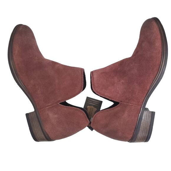 NWT Crevo | Leighton Perforated Suede Leather Distressed Ankle Booties - Picture 3 of 11